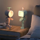 Ljojo Mini Square Robot Night Light: Creative LED Bedside Lamp