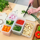 Ljojo Divided Onion Ginger Garlic Storage Box Handle Detachable 2 Grids Kitchen Organizer