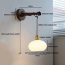 Ljojo LED Wall Mirror Lights with Switch - Modern Wooden Indoor Lamp