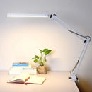 LED Desk Lamp Adjustable Foldable Double Swing Arm Light for Dorm Study Office - Dimmable