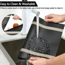 Ljojo 30x45cm Luxe Woven Vinyl Placemats for Kitchen & Dining