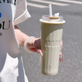Ljojo 500ML Stainless Steel Double Insulated Tumbler with Straw for Hot & Cold Drinks