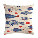 Ljojo Lotus Carp Print Cushion Cover for Home Decor on Mahogany Chair