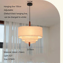 Japanese Minimalist Wabi Sabi Fabric Hanging Chandelier | Elegant Living Dining Room Pendant Lamp by Ljojo
