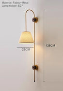 French Fabric Wall Lamp Modern Led Sconce - Ljojo