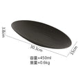 Ljojo Matte Striped Oval Ceramic Fish Plate for Molecular Cuisine Tableware