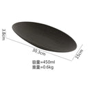 Ljojo Matte Striped Oval Ceramic Fish Plate for Molecular Cuisine Tableware
