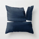Geometric Blue Ink Flower Pillowcase for Stylish Home Decor by Ljojo