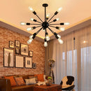 Adjustable Spider Iron Chandelier, Industrial Satellite Lighting for Living Room by Ljojo