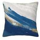 Blue & Gold Marbled Pillow Covers - Ljojo Abstract Pattern Cushion Cover for Sofa, Bedroom & Car