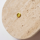 Ljojo LED Wall Light: Modern Nordic Yellow Travertine Glass Bedside Lamp