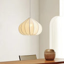 American Wabi Sabi Fabric Pendant Light by Ljojo | White Cloth Chandelier for Home Bar Dining Room