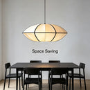 Nordic Wabi Sabi Fabric Pendant Light for Living Room by Ljojo