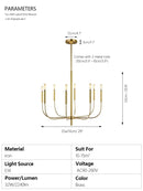 Ljojo Modern Designer Led Chandelier for Dining Room Luxury Decor Minimalist Lighting