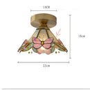 Ceiling Chandeliers Modern Tiffany Glass Pendant Light for Bedroom Kitchen - Ljojo