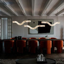 Ljojo Marble Collection LED Hanging Chandelier for Living Room, Restaurant, Foyer - Trendy Suspension Luminaire Lights