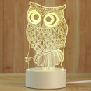 Ljojo 3D Night Lamp Acrylic Desktop Nightlight for Bedroom Decor