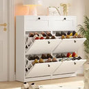 Ljojo™ Shoe Cabinet with Flip-Top Drawers & Additional Storage