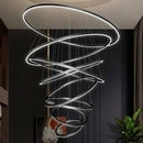 Large Chandelier Light Modern Luxury Staircase by Ljojo
