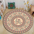 Ethnic Mandala Round Carpet for Living Room Decor by Ljojo
