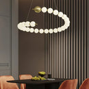Modern French Cream Pearl LED Pendant Light Chandelier for Living Room by Ljojo