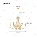 French Cream Style Living Room Chandelier | Princess Room Main Light by Ljojo