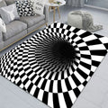 Ljojo 3D Optical Illusion Entrance Carpet: Trippy Living Room Rug for Hallway, Bedroom, Bathroom