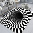 Ljojo 3D Optical Illusion Entrance Carpet: Trippy Living Room Rug for Hallway, Bedroom, Bathroom