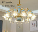 Modern Crystal Chandelier Light Bedroom Living Room Nordic Decoration - Ljojo