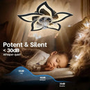 Ljojo Minimalist Bedroom Fan Lamp - Smart Silent Ceiling Fan for Living Room
