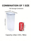 Ljojo 2.8L Airtight Food Storage Jars - Set of 4 with Labels and Pen