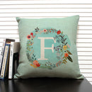 Ljojo 26 Letter Design Linen Sofa Cushion Cover 45x45cm Pillow Case for Bedroom & Living Room