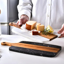 Ljojo Marble Wood Cutting Board for Kitchen: Versatile Serving Platter for Food Prep