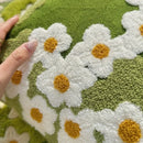 Ljojo Mini Flora Daisy Embroidery Cushion Cover - Decorative Pillow Case