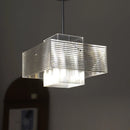Modern Geometric Industrial Pendant Light for Living Room Stylish Ceiling Fixture by Ljojo