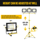 Ljojo™ LED Flood Light 300W Work Light on Adjustable Tripod Stand IP66