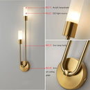 Ljojo Minimalist Gold Black G9 Wall Sconces for Bedroom Stairway Balcony