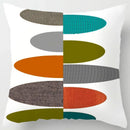 Colorful Blocks Geometric Abstract Pattern Cushion Cover by Ljojo