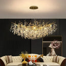 Crystal Gold LED Chandelier: Luxury Living Room Pendant Lamps by Ljojo