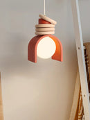 Ljojo LED Pendant Lamp: E27 Bulb, Resin, Adjustable Cord, Indoor Lighting