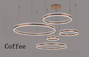 Modern Ring LED Chandelier Up and Down Glow for Restaurant Living Room Bedroom Home Decor Pendant Lamp