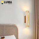 Luma Japanese Yellow Travertine Wall Light Stone Sconce Lamp for Home Decor by Ljojo