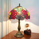Ljojo 12“ Stained Glass Table Lamp - Bedroom, Living Room, Office Decor