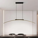 Ljojo Minimalist Curve Pendant Lamp - Adjustable Height LED Dining Light