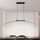 LED Pendant Lamp Minimalist Curve Hanging Light Adjustable Height for Kitchen Dining Room by Ljojo