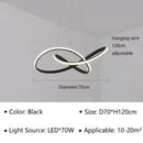 Ljojo Modern Aluminum LED Pendant Chandelier for Dining Kitchen Living Room