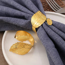 Gold Maple Leaf Napkin Rings by Ljojo: Elegant Table Decor for Wedding, Party, Dinner