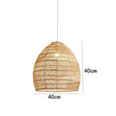 Rattan LED Pendant Lights Vintage Chandeliers - Island Handmade Woven Design