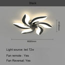 Ljojo Luxury Modern Ceiling Fan Lamp for Living & Dining Room