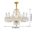 Ljojo Luxury European Style Crystal Gold Chandelier for Living Room & Bedroom